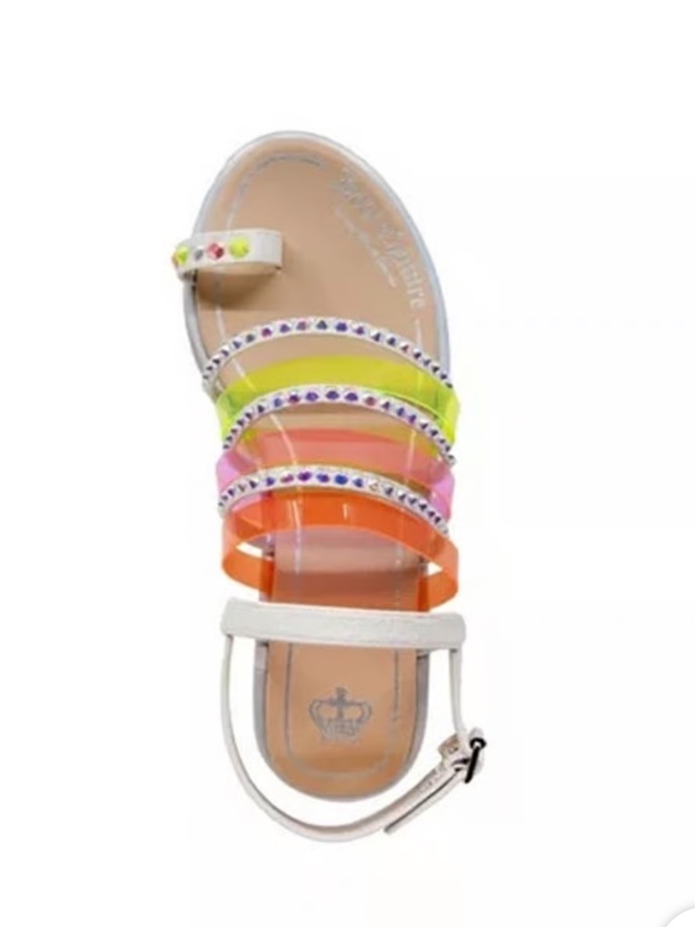 Juicy Couture Neon Multi-Color Studded Jelly Sandals